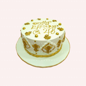 White & Gold Cake