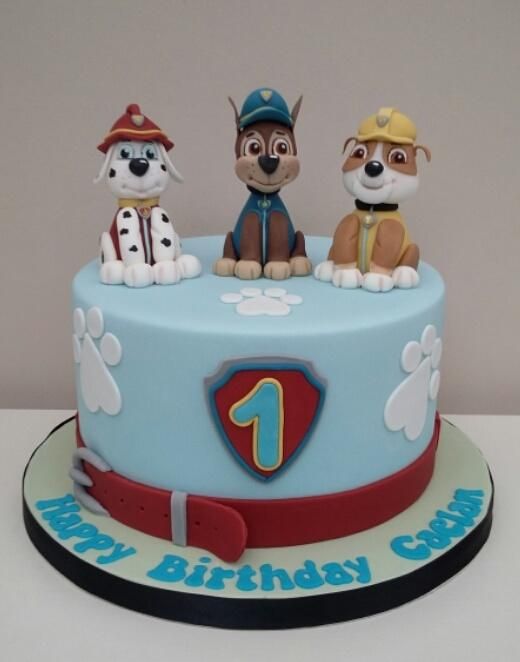 paw patrol birthday cakes with all characters