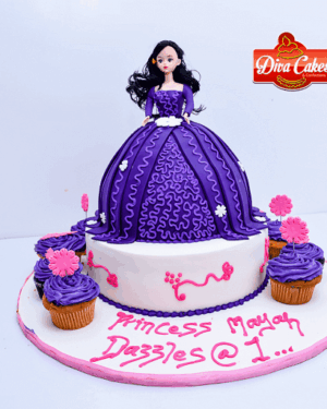 fondant doll cake