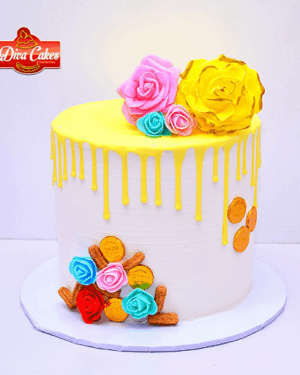 white and yellow cake