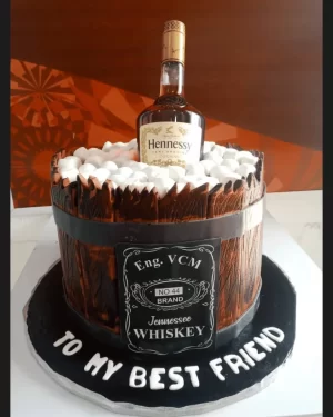 Hennessy Barrel Birthday Cake