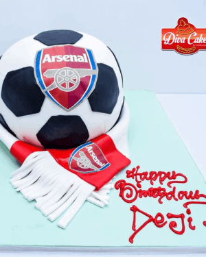 Arsenal Football Birthday Cake
