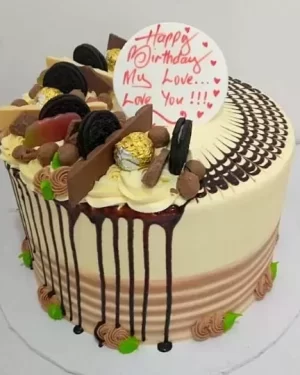 High Buttercream Cake with Toppings