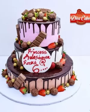 Chocolate Princess Birthday Cake