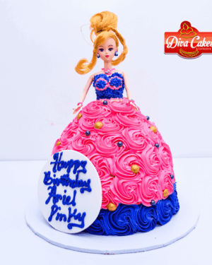 Princess Doll Dress Birthday Cake