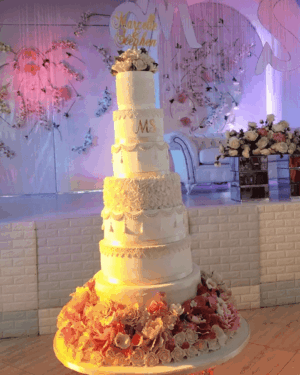 Elegant Blossom Wedding Cake