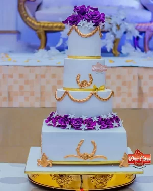 Royal Purple Wedding Cake