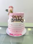 Pink and White Girlfriend Birthday Cake