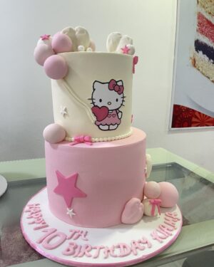Pink Hello Kitty Birthday Cake