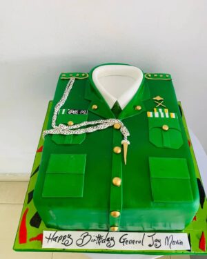Military Uniform Celebration Cake