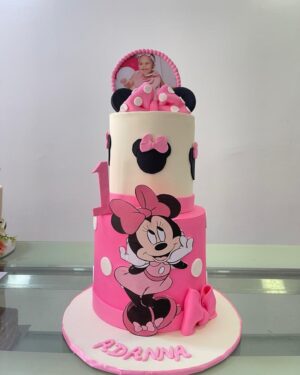 Pink Minnie Mouse Birthday Cake