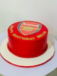 Red & White Arsenal Birthday Cake