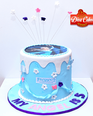 Frozen Princess 5th Birthday Cake