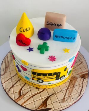 Back to School Shapes Cake