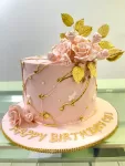 Pink Gold Bloom Cake