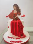 Red Rose Lady Cake
