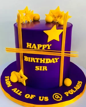 Purple Star Celebration Cake