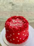 Romantic Red Valentine’s Day Cake