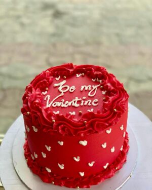 Romantic Red Valentine’s Day Cake