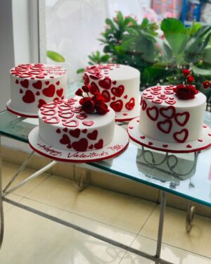 Valentine’s Heart Fondant Cake